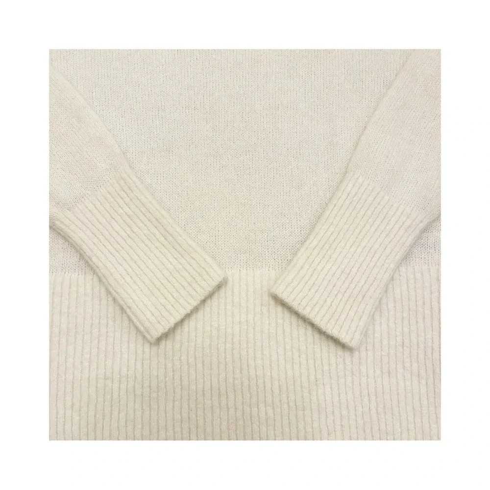 Banana Republic Ambra Crew Neck Alpaca Sweater Cream Ivory Size XS Extra Small - Picture 4 of 7